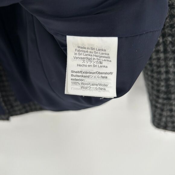 J. CREW Women's Gray Black 100% Wool Houndstooth Blazer Jacket Size 6 Petite - Picture 8 of 8